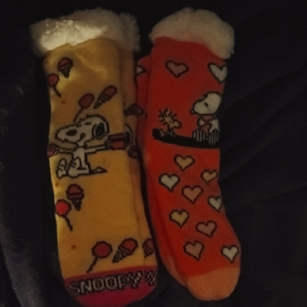 Snoopy Themed Yellow and Pink Sock Bundle 🩷 💛